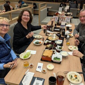 The others at their Japanese dinner